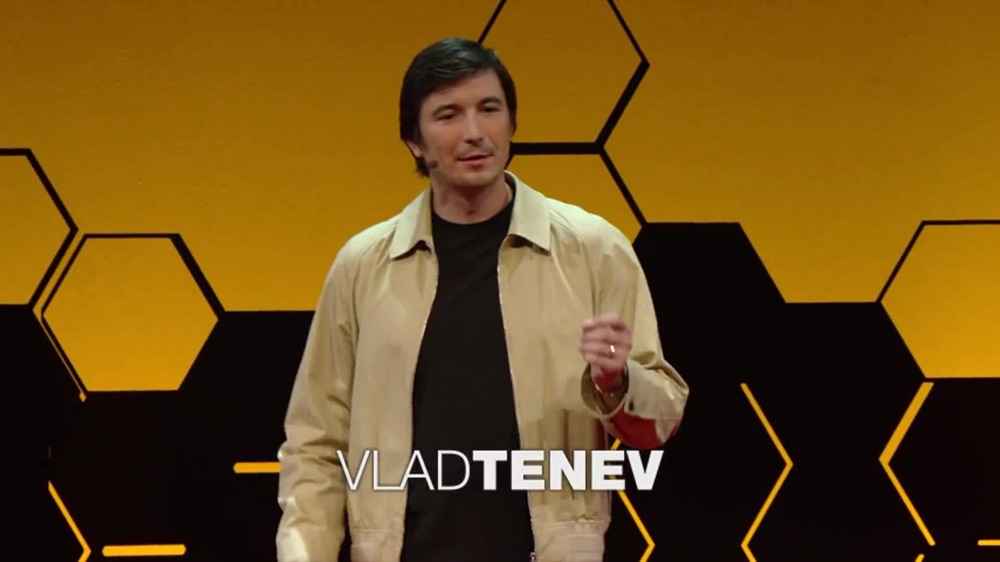 Vlad Tenev on stage at TEDAI San Francisco