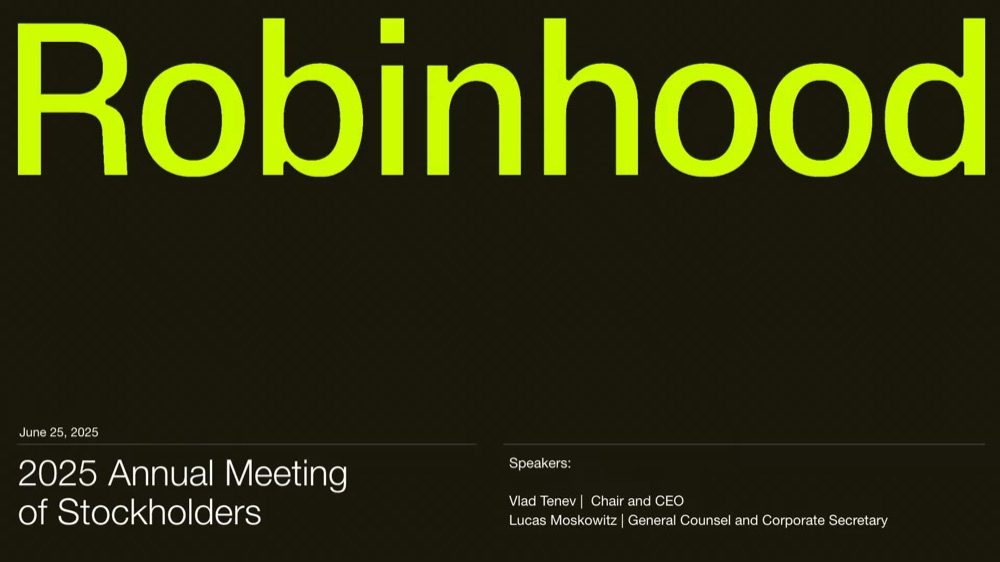 Robinhood 2025 Annual Meeting of Stockholders