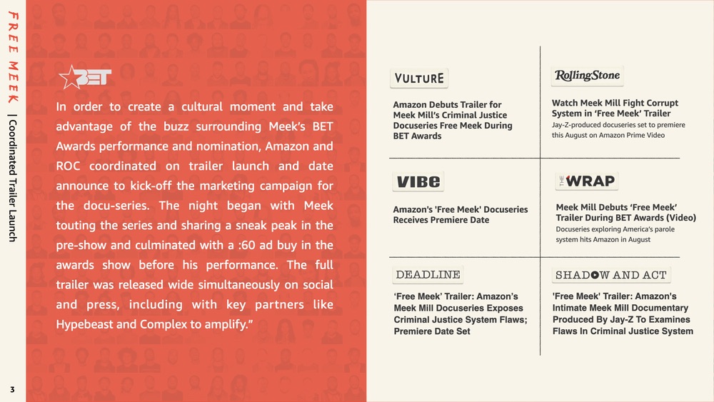 Amazon Video pitch deck slide